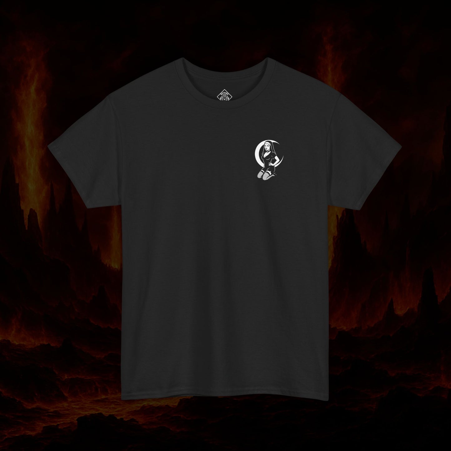 Unholy Vows T-Shirt – Smoking Nun Anti-Religion Graphic Tee