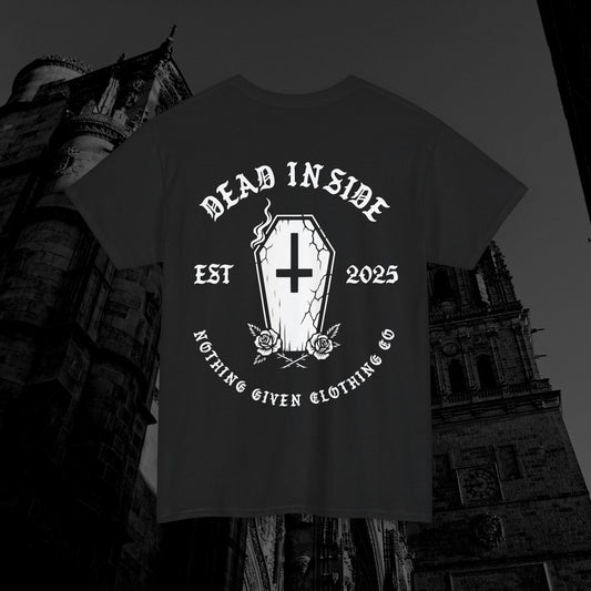 Dead Inside T-Shirt - Anti-Religion Upside Down Cross Graphic Tee