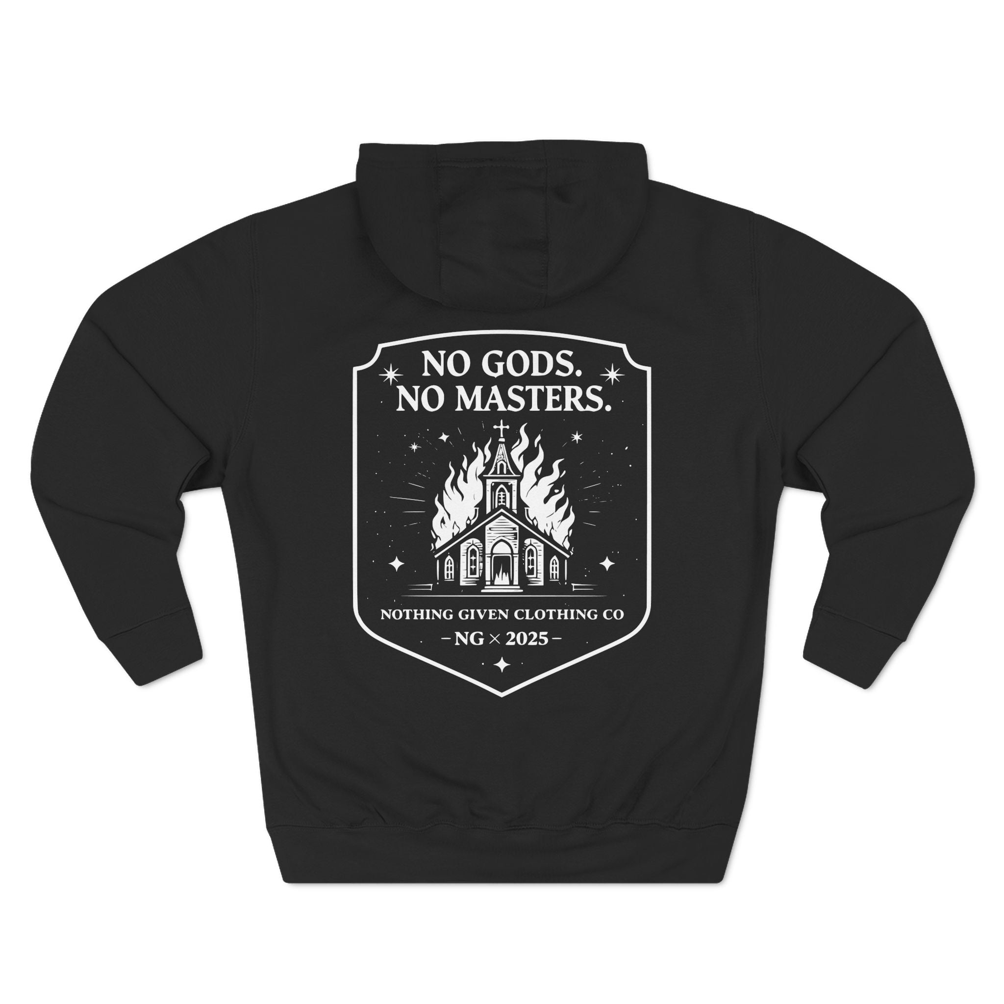 No Gods. No Masters. - Burning Cathedral Hoodie